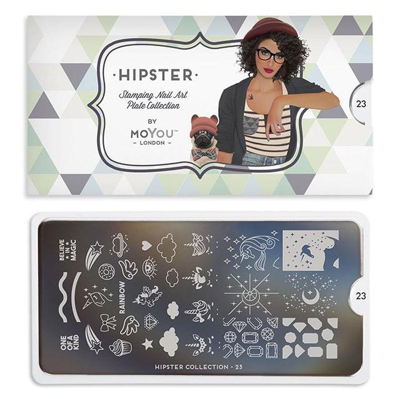 Hipster 23-Stamping Nail Art Stencil-[stencil]-[manicure]-[image-plate]-MoYou London