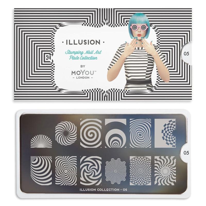Illusion 05-Stamping Nail Art Stencil-[stencil]-[manicure]-[image-plate]-MoYou London