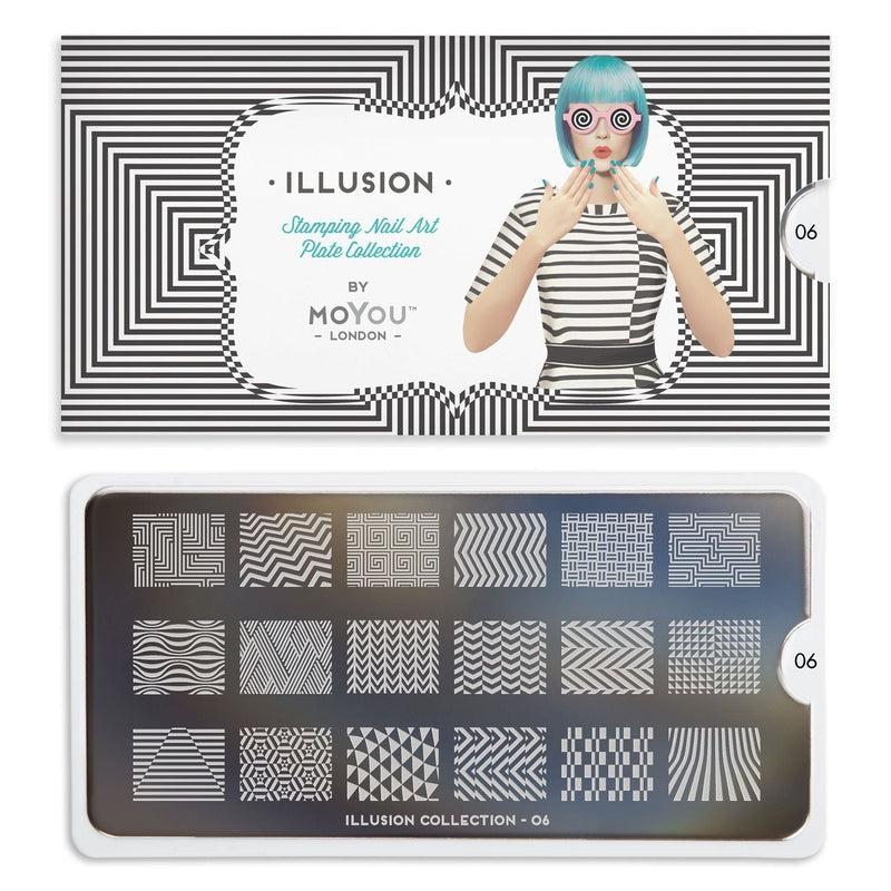Illusion 06-Stamping Nail Art Stencil-[stencil]-[manicure]-[image-plate]-MoYou London