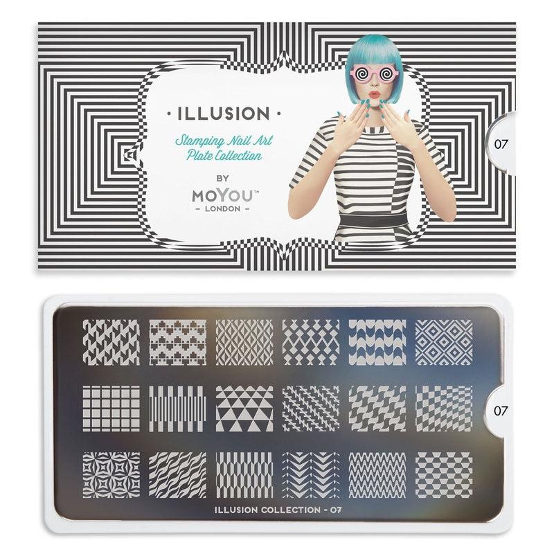 Illusion 07-Stamping Nail Art Stencil-[stencil]-[manicure]-[image-plate]-MoYou London