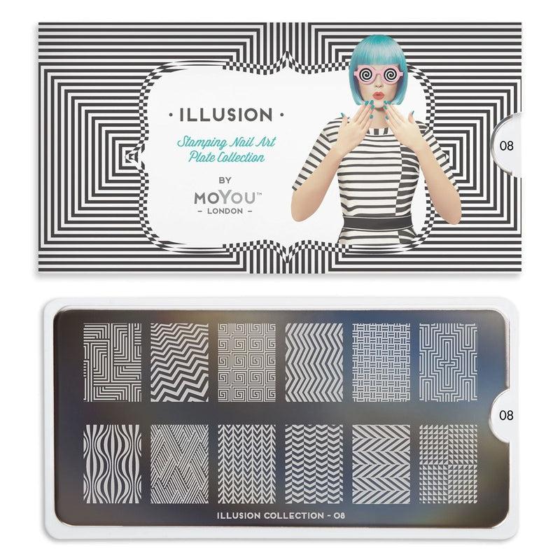 Illusion 08-Stamping Nail Art Stencil-[stencil]-[manicure]-[image-plate]-MoYou London