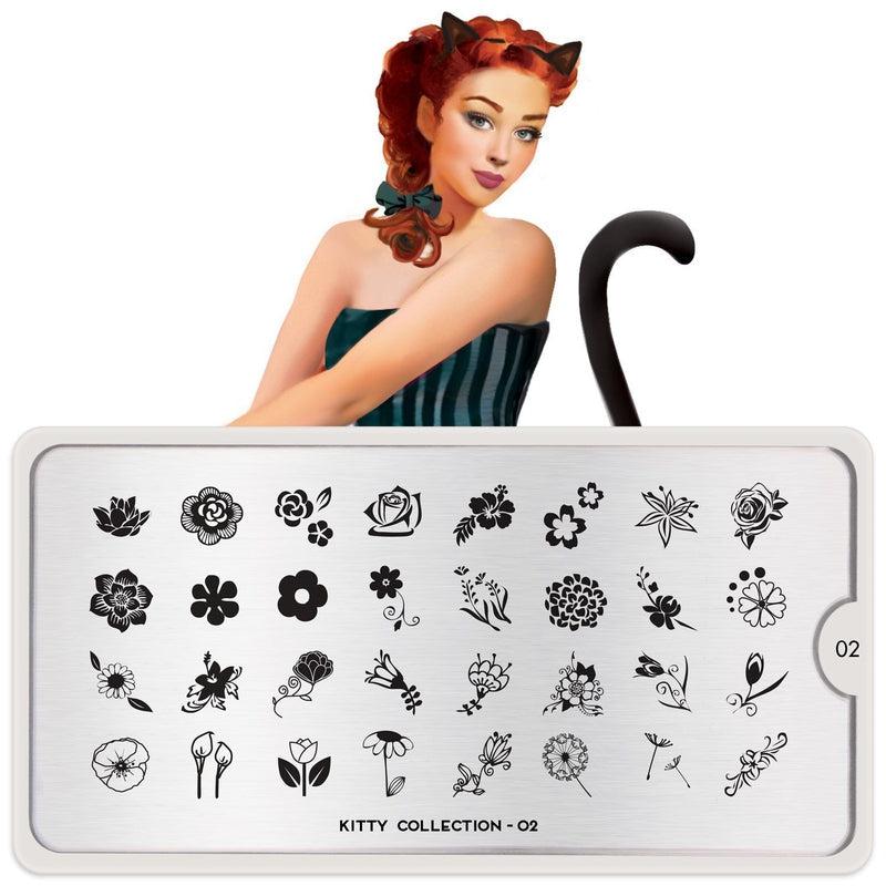 Kitty 02-Stamping Nail Art Stencil-[stencil]-[manicure]-[image-plate]-MoYou London