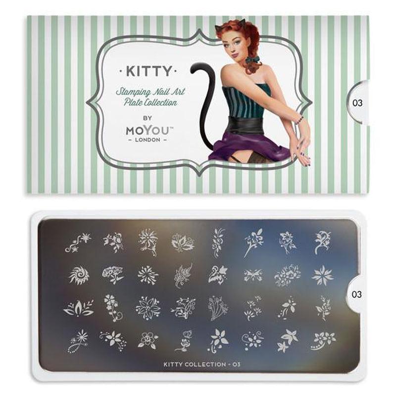 Kitty 03-Stamping Nail Art Stencil-[stencil]-[manicure]-[image-plate]-MoYou London