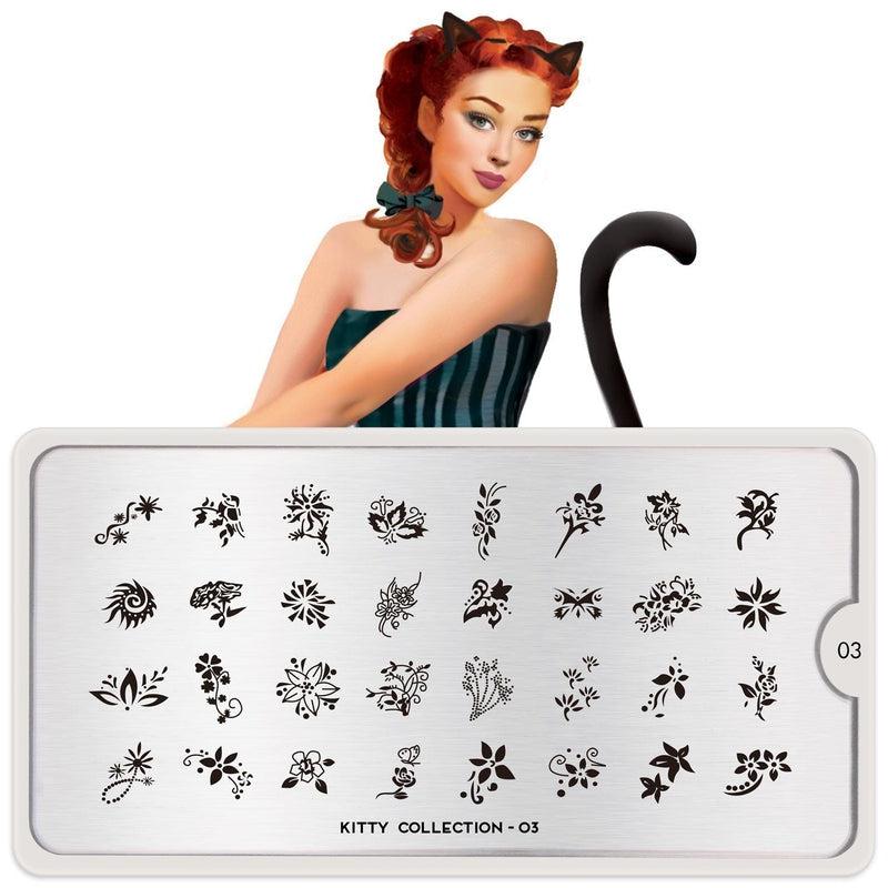 Kitty 03-Stamping Nail Art Stencil-[stencil]-[manicure]-[image-plate]-MoYou London