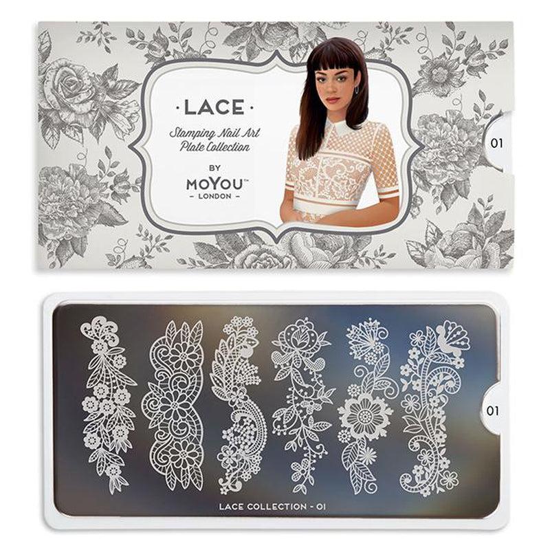 Lace 01-Stamping Nail Art Stencil-[stencil]-[manicure]-[image-plate]-MoYou London