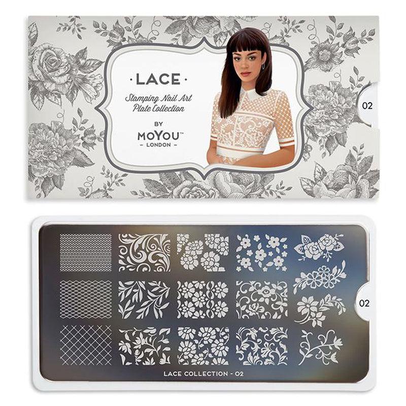 Lace 02-Stamping Nail Art Stencil-[stencil]-[manicure]-[image-plate]-MoYou London