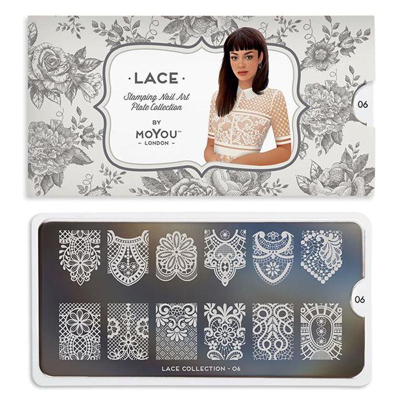 Lace 06-Stamping Nail Art Stencil-[stencil]-[manicure]-[image-plate]-MoYou London