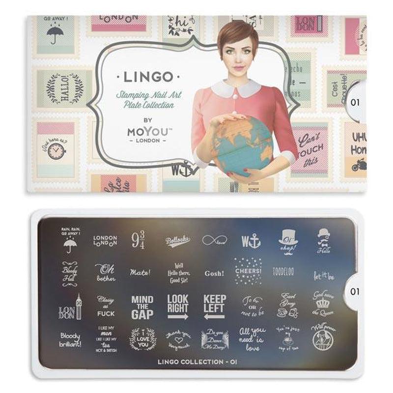 Lingo 01-Stamping Nail Art Plates-[stencil]-[manicure]-[image-plate]-MoYou London
