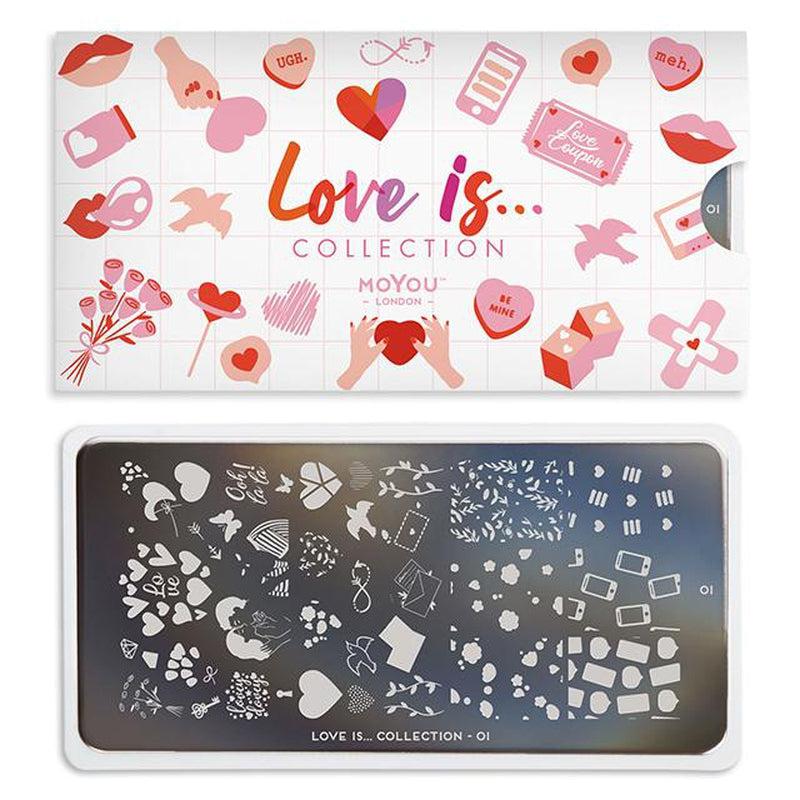 Love is... 01-Stamping Nail Art Plates-[stencil]-[manicure]-[image-plate]-MoYou London