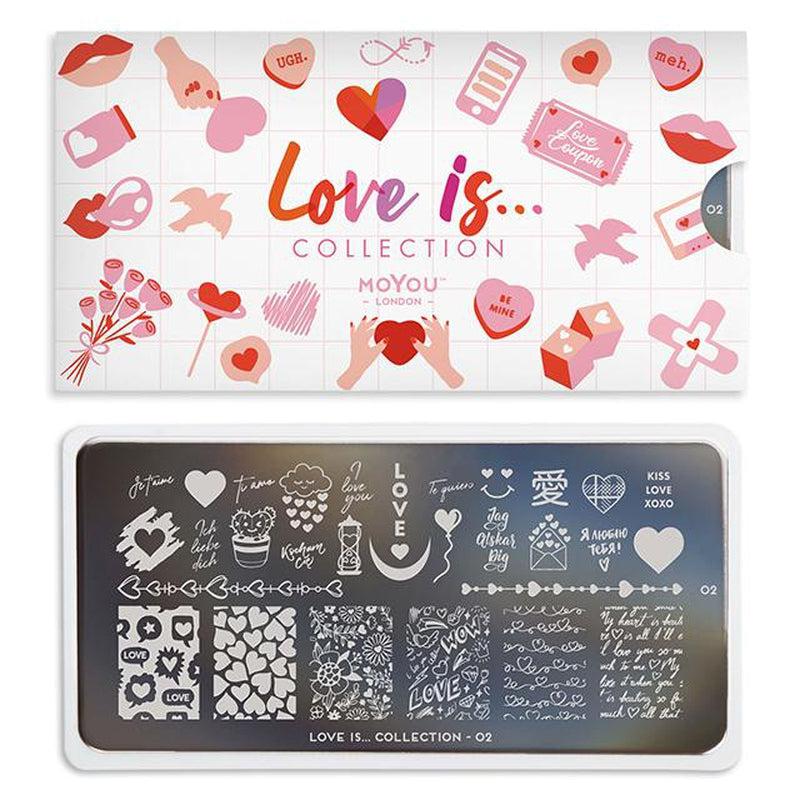 Love is... 02-Stamping Nail Art Plates-[stencil]-[manicure]-[image-plate]-MoYou London