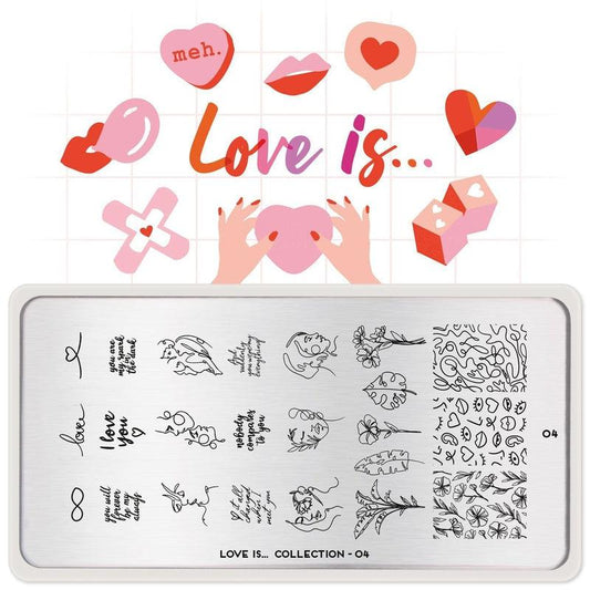 Love is... 04-Stamping Nail Art Plates-[stencil]-[manicure]-[image-plate]-MoYou London