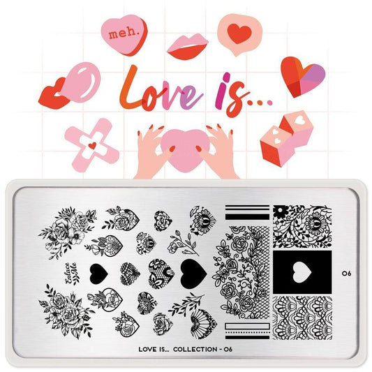 Love is... 06-Stamping Nail Art Plates-[stencil]-[manicure]-[image-plate]-MoYou London