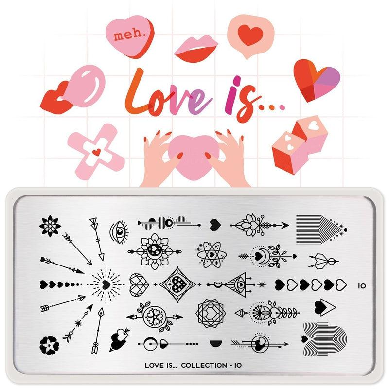 Love is... 10-Stamping Nail Art Plates-[stencil]-[manicure]-[image-plate]-MoYou London