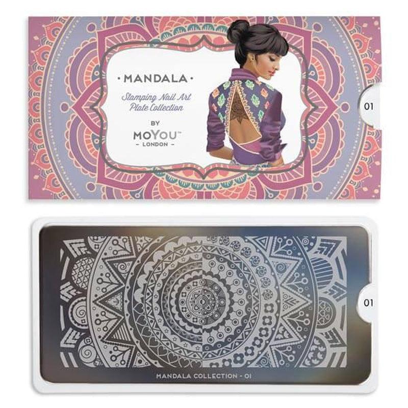 Mandala 01-Stamping Nail Art Plates-[stencil]-[manicure]-[image-plate]-MoYou London