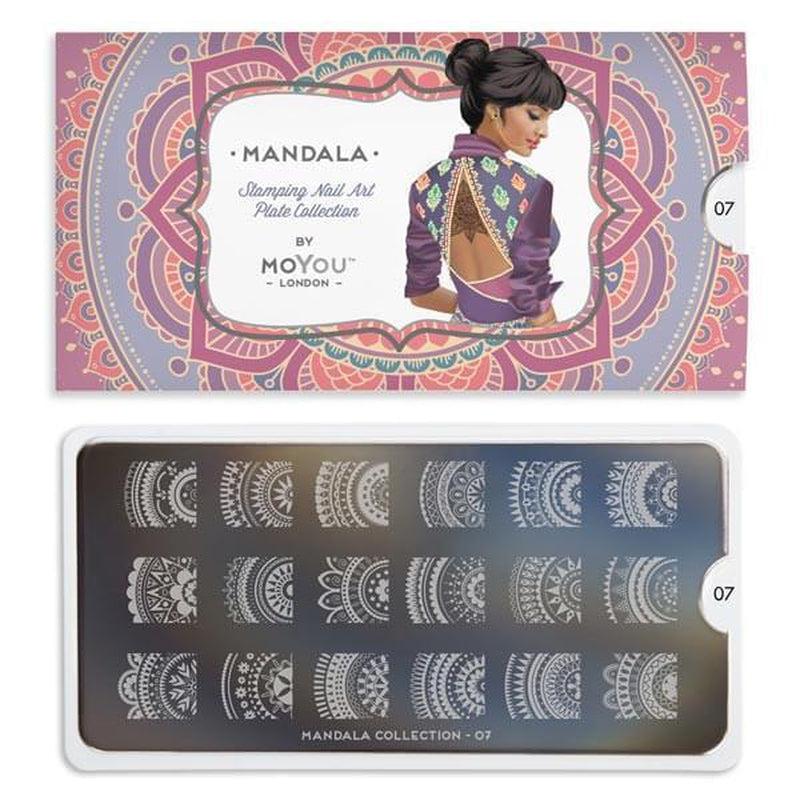 Mandala 07-Stamping Nail Art Plates-[stencil]-[manicure]-[image-plate]-MoYou London