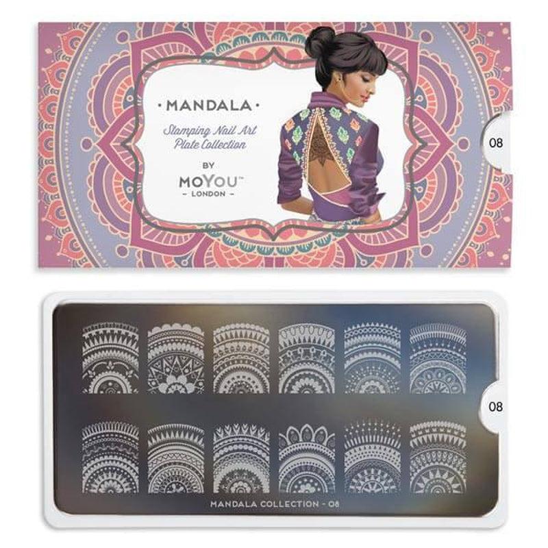 Mandala 08-Stamping Nail Art Plates-[stencil]-[manicure]-[image-plate]-MoYou London