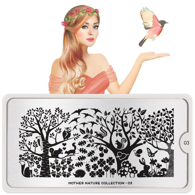 Mother Nature 03-Stamping Nail Art Plates-[stencil]-[manicure]-[image-plate]-MoYou London