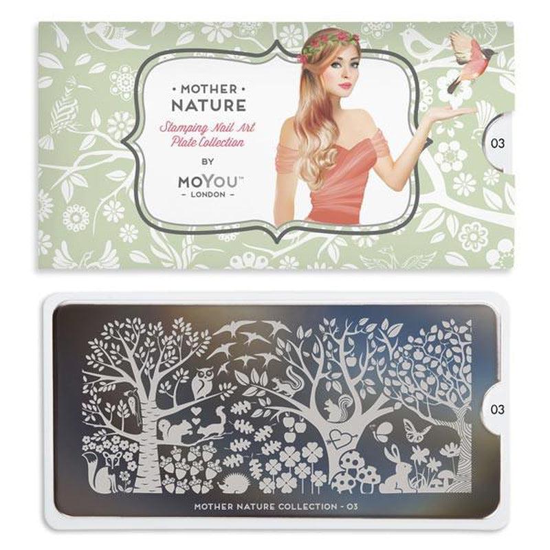 Mother Nature 03-Stamping Nail Art Plates-[stencil]-[manicure]-[image-plate]-MoYou London