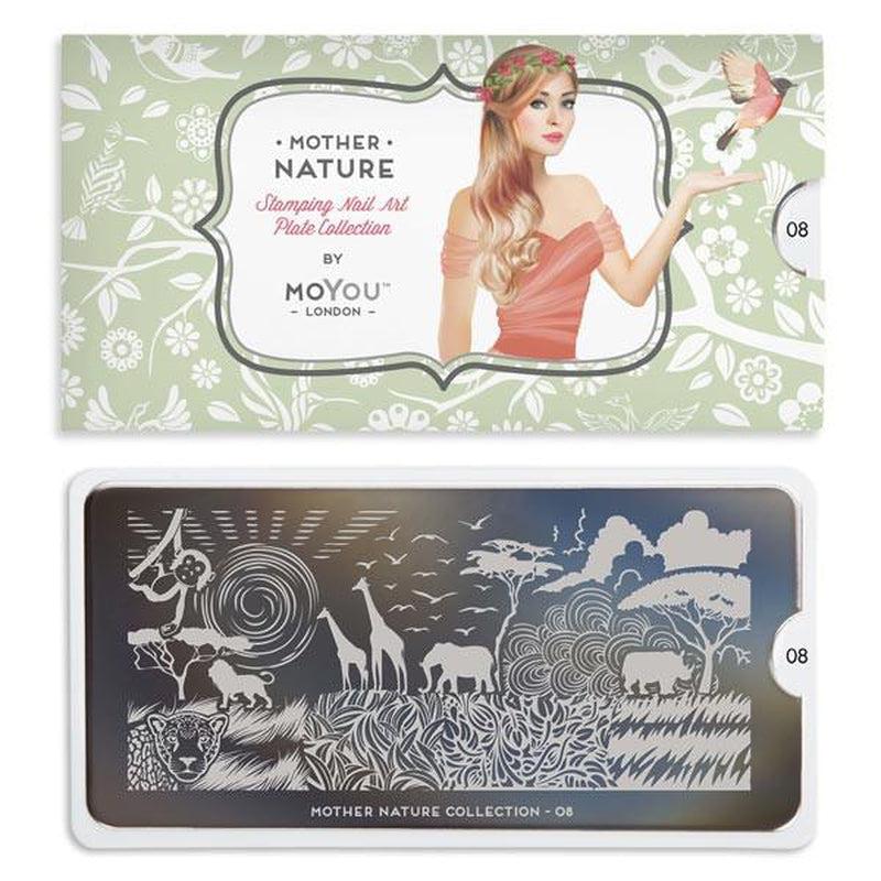 Mother Nature 08-Stamping Nail Art Plates-[stencil]-[manicure]-[image-plate]-MoYou London