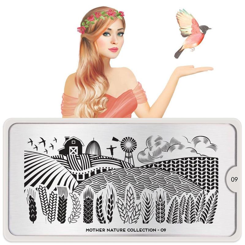 Mother Nature 09-Stamping Nail Art Plates-[stencil]-[manicure]-[image-plate]-MoYou London