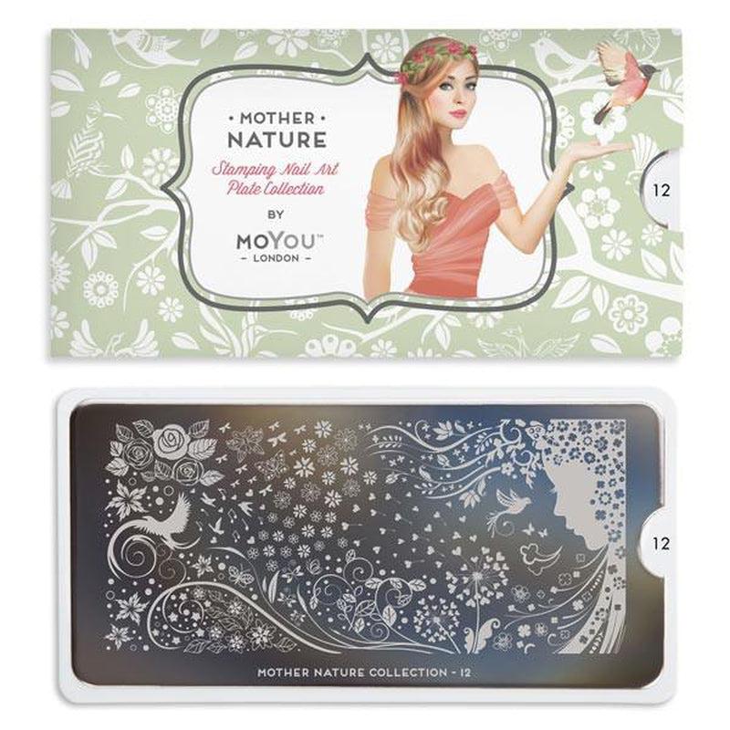 Mother Nature 12-Stamping Nail Art Plates-[stencil]-[manicure]-[image-plate]-MoYou London