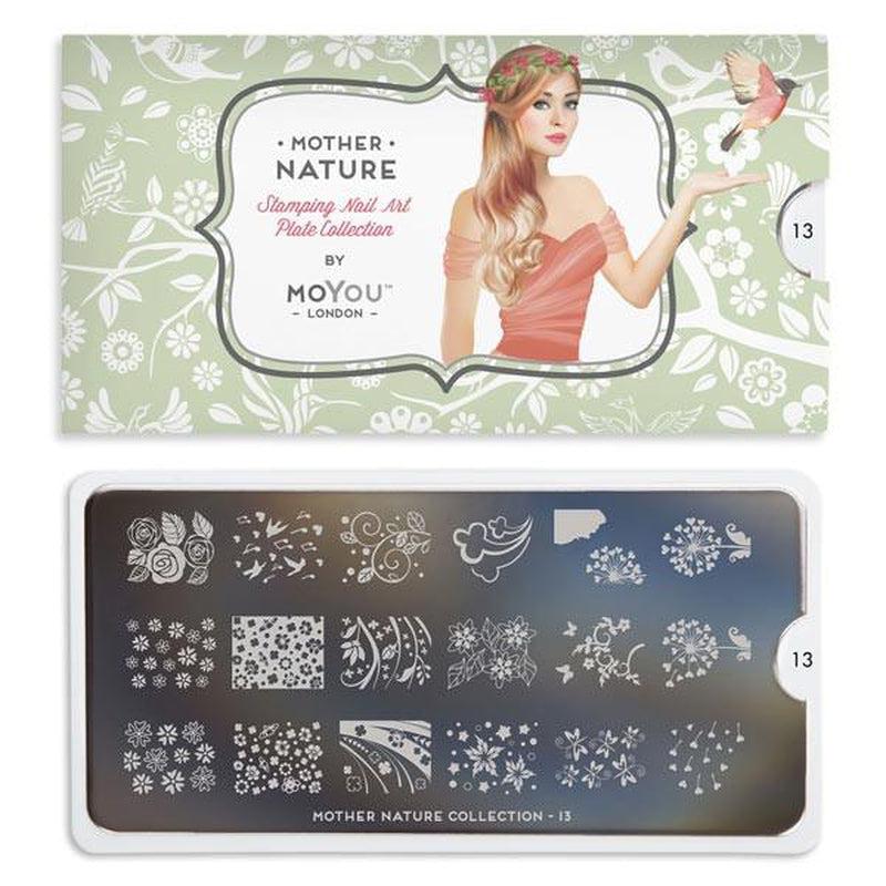 Mother Nature 13-Stamping Nail Art Plates-[stencil]-[manicure]-[image-plate]-MoYou London