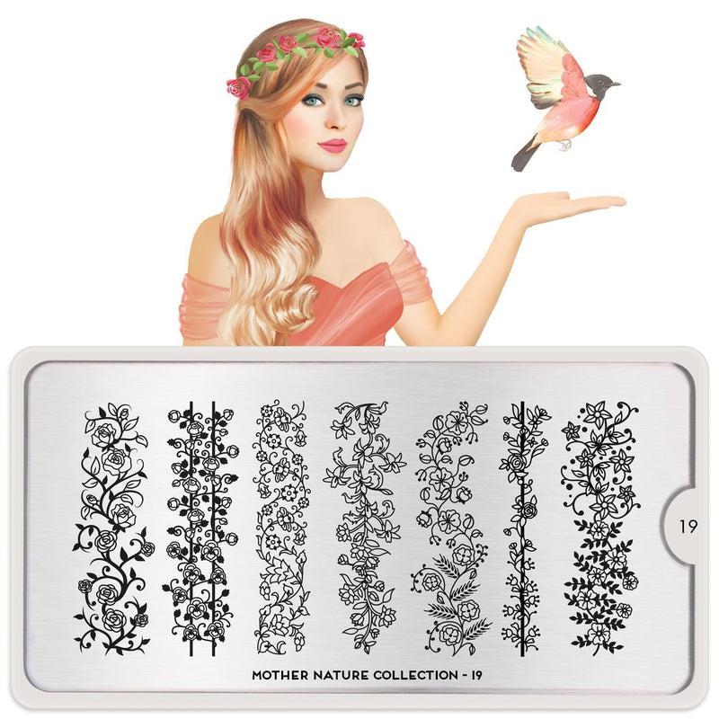 Mother Nature 19-Stamping Nail Art Plates-[stencil]-[manicure]-[image-plate]-MoYou London