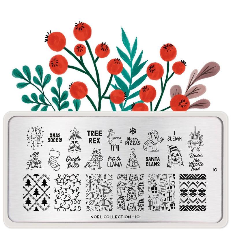Noel 10-Stamping Nail Art Plates-[stencil]-[manicure]-[image-plate]-MoYou London