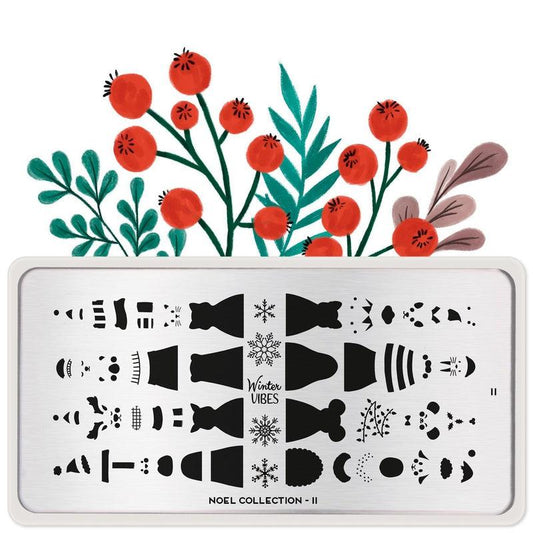 Noel 11-Stamping Nail Art Plates-[stencil]-[manicure]-[image-plate]-MoYou London
