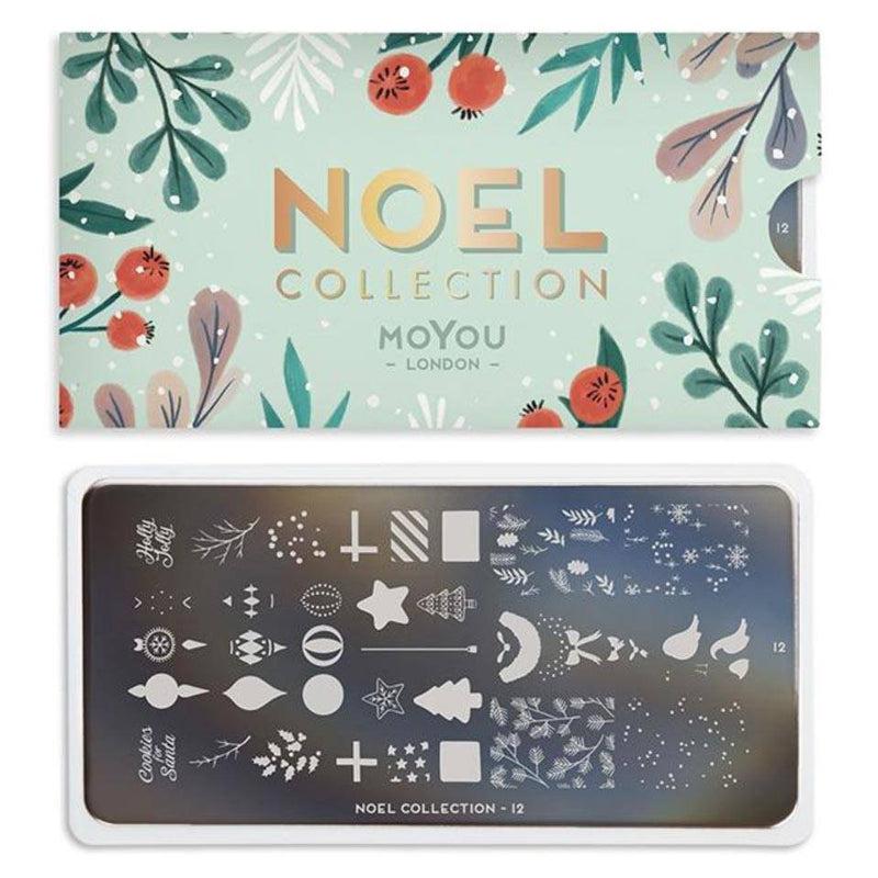 Noel 12-Stamping Nail Art Plates-[stencil]-[manicure]-[image-plate]-MoYou London