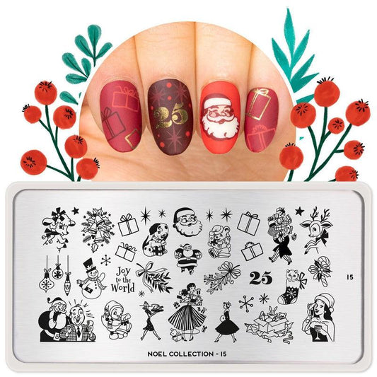 Noel 15-Stamping Nail Art Plates-[stencil]-[manicure]-[image-plate]-MoYou London