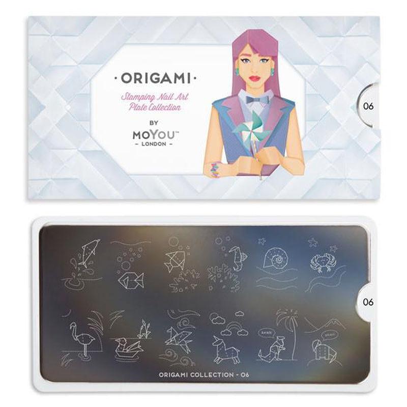 Origami 06-Stamping Nail Plates-[stencil]-[manicure]-[image-plate]-MoYou London