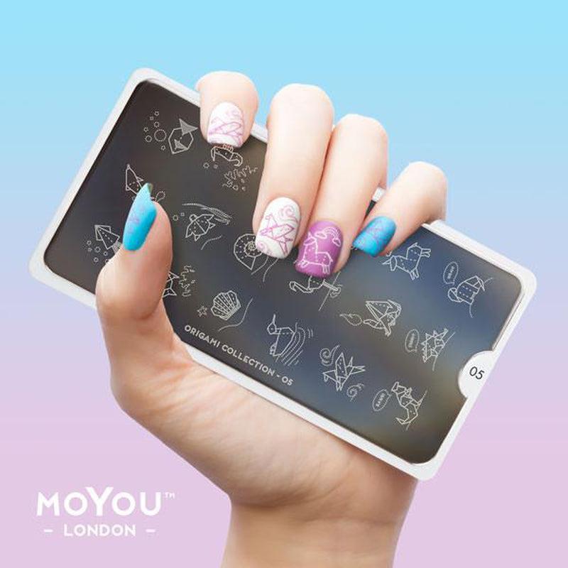 Origami 08-Stamping Nail Plates-[stencil]-[manicure]-[image-plate]-MoYou London