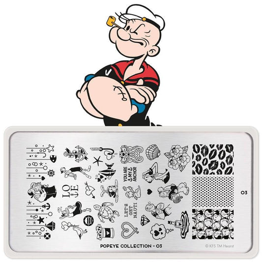 Popeye 03 ✦ Special Edition-Stamping Nail Plates-[stencil]-[manicure]-[image-plate]-MoYou London
