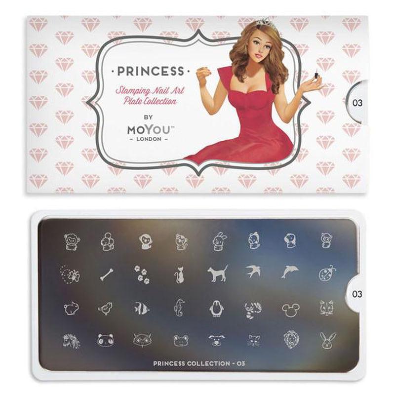 Princess 03-Stamping Nail Art Stencil-[stencil]-[manicure]-[image-plate]-MoYou London