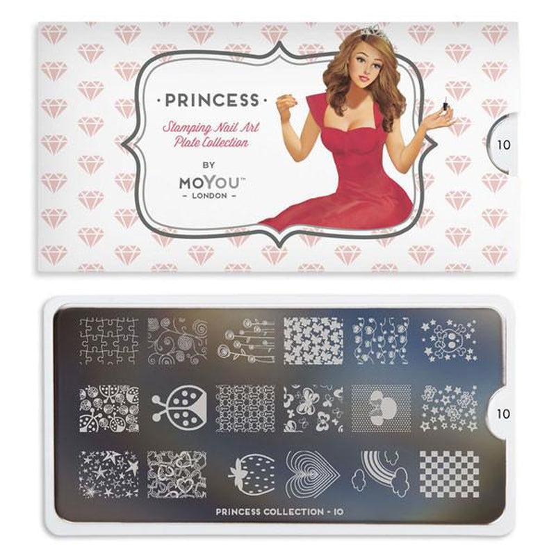 Princess 10-Stamping Nail Art Stencil-[stencil]-[manicure]-[image-plate]-MoYou London