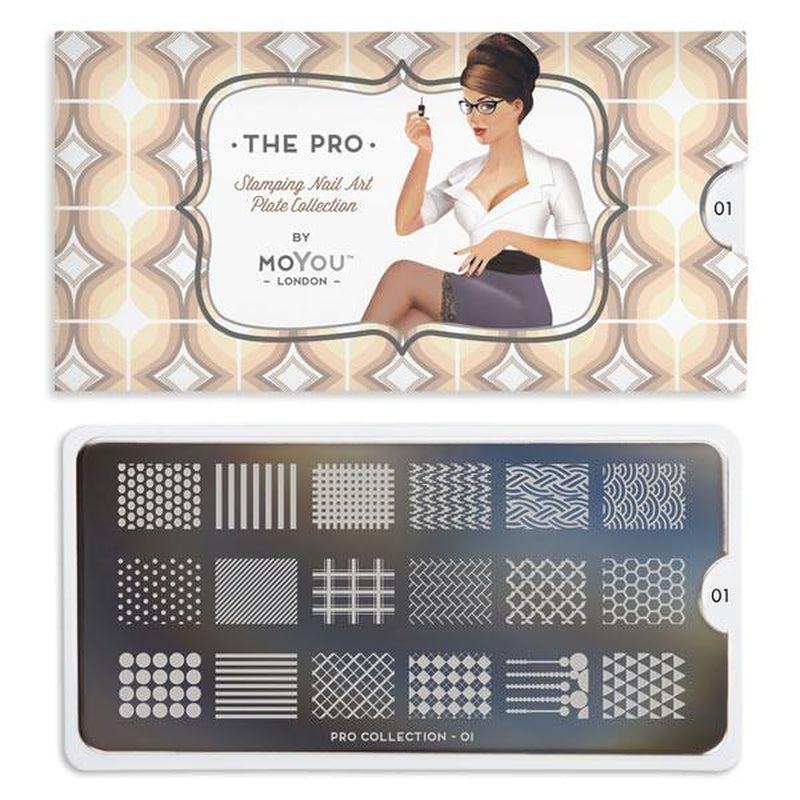 Pro 01-Stamping Nail Art Stencil-[stencil]-[manicure]-[image-plate]-MoYou London