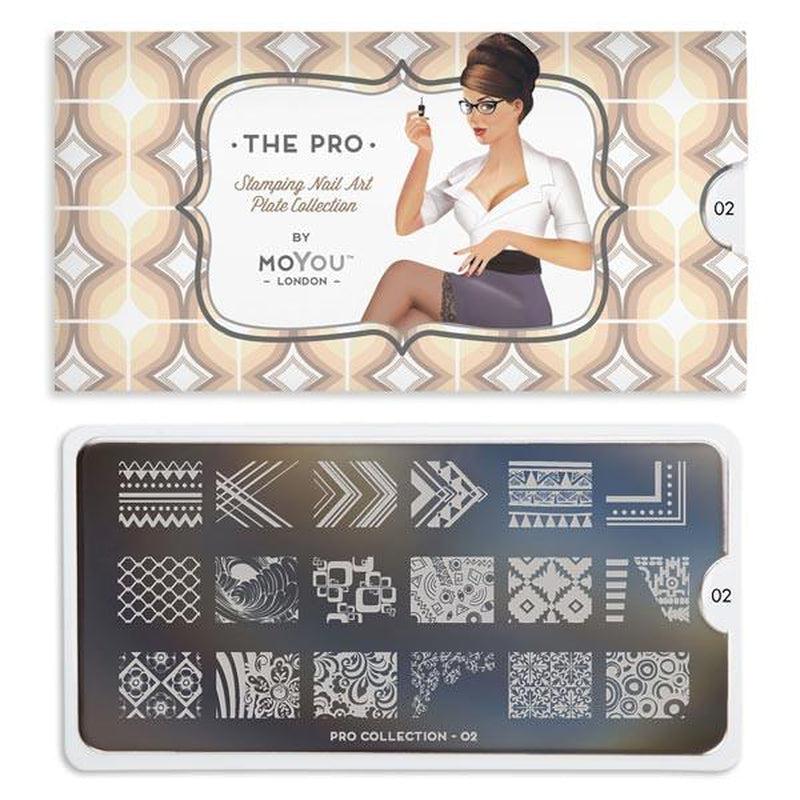 Pro 02-Stamping Nail Art Stencil-[stencil]-[manicure]-[image-plate]-MoYou London