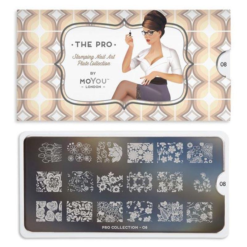 Pro 08-Stamping Nail Art Stencil-[stencil]-[manicure]-[image-plate]-MoYou London