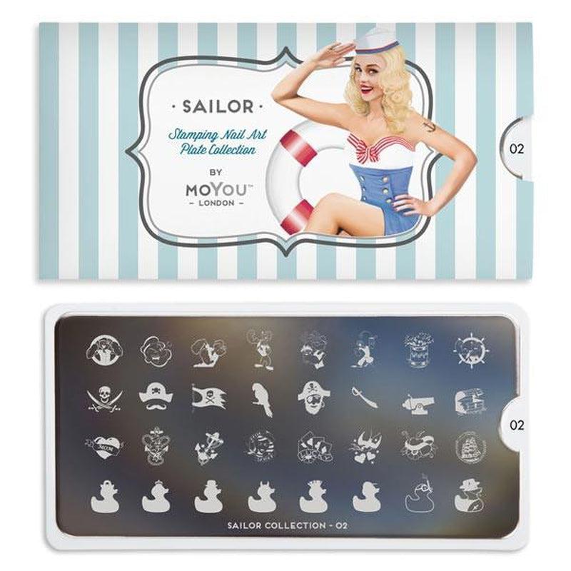 Sailor 02-Stamping Nail Art Stencil-[stencil]-[manicure]-[image-plate]-MoYou London