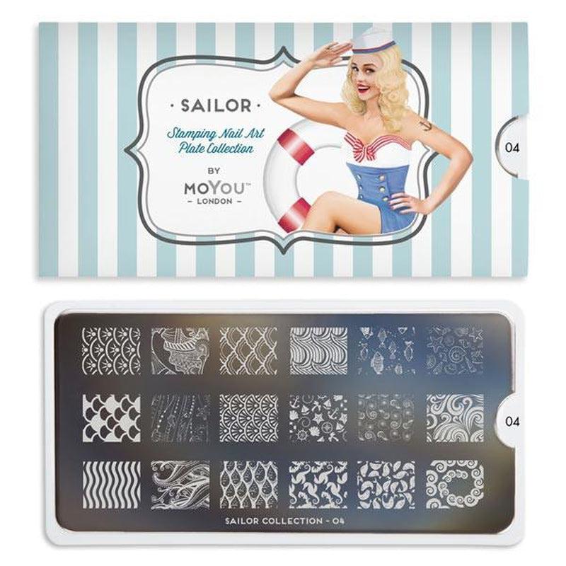 Sailor 04-Stamping Nail Art Stencil-[stencil]-[manicure]-[image-plate]-MoYou London