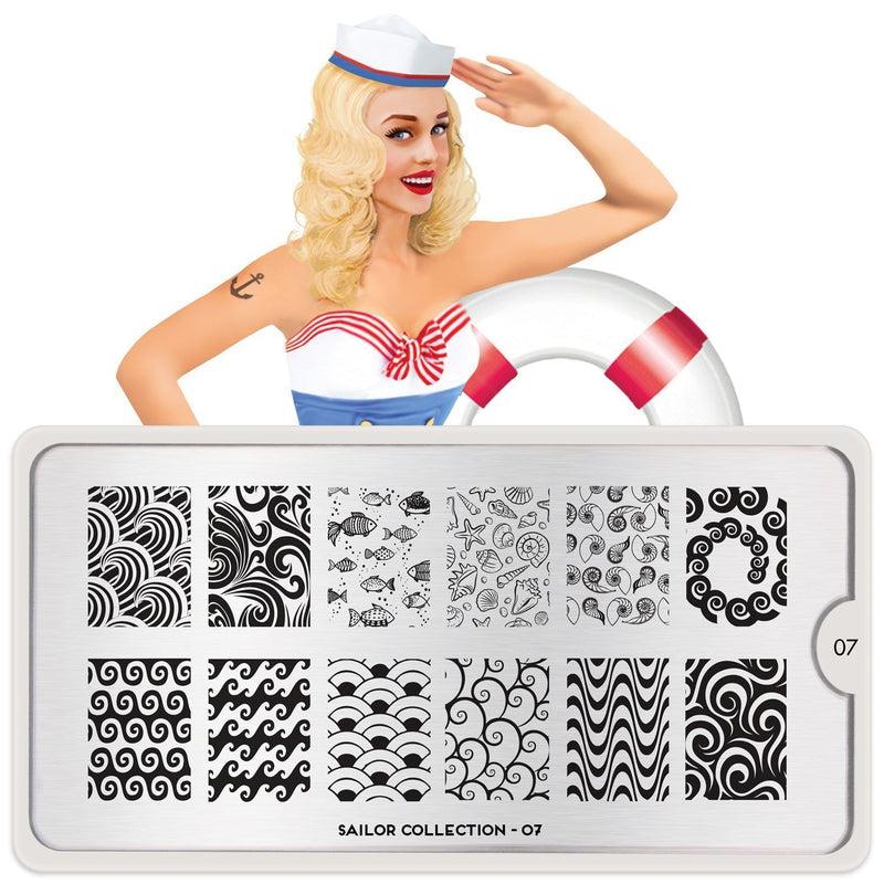 Sailor 07-Stamping Nail Art Stencil-[stencil]-[manicure]-[image-plate]-MoYou London