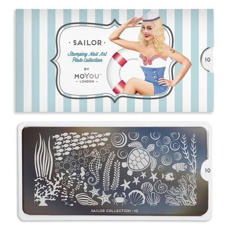 Sailor 10-Stamping Nail Art Stencil-[stencil]-[manicure]-[image-plate]-MoYou London
