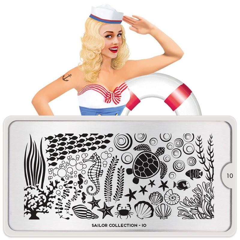 Sailor 10-Stamping Nail Art Stencil-[stencil]-[manicure]-[image-plate]-MoYou London
