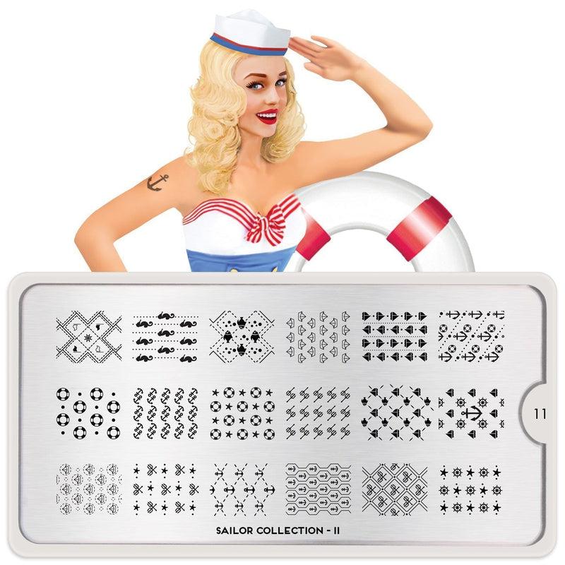 Sailor 11-Stamping Nail Art Stencil-[stencil]-[manicure]-[image-plate]-MoYou London