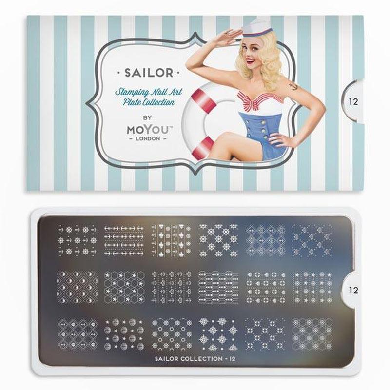 Sailor 12-Stamping Nail Art Stencil-[stencil]-[manicure]-[image-plate]-MoYou London