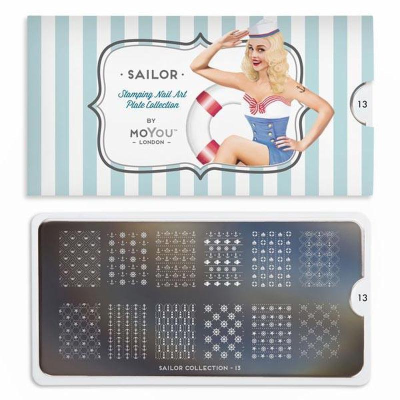 Sailor 13-Stamping Nail Art Stencil-[stencil]-[manicure]-[image-plate]-MoYou London