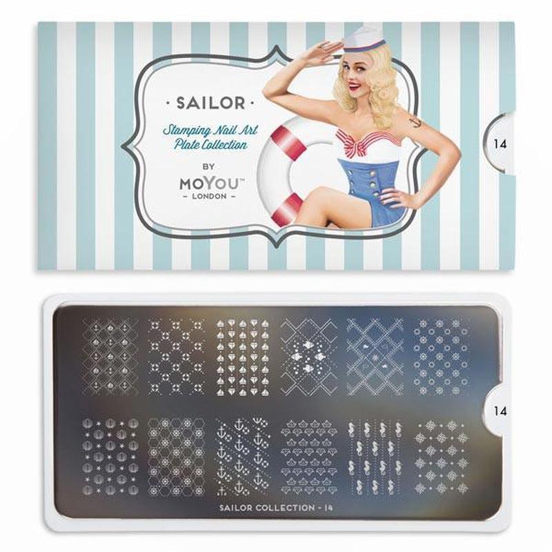 Sailor 14-Stamping Nail Art Stencil-[stencil]-[manicure]-[image-plate]-MoYou London
