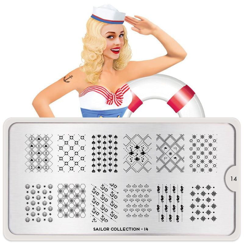 Sailor 14-Stamping Nail Art Stencil-[stencil]-[manicure]-[image-plate]-MoYou London