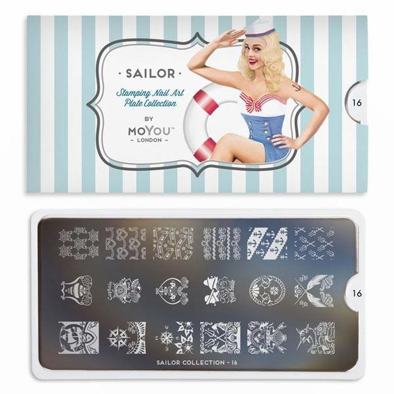 Sailor 16-Stamping Nail Art Stencil-[stencil]-[manicure]-[image-plate]-MoYou London